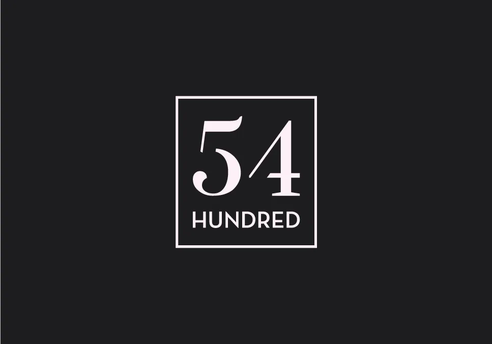 54 Hundred brand identity with its custom monogram and typography