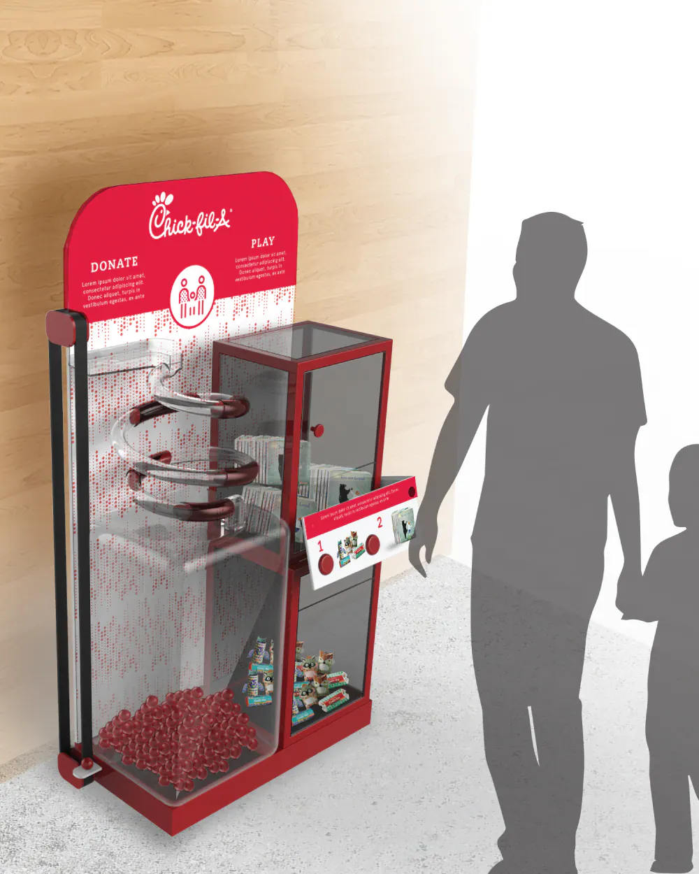 Humble Wonder Machine final concept render with branded interaction zones