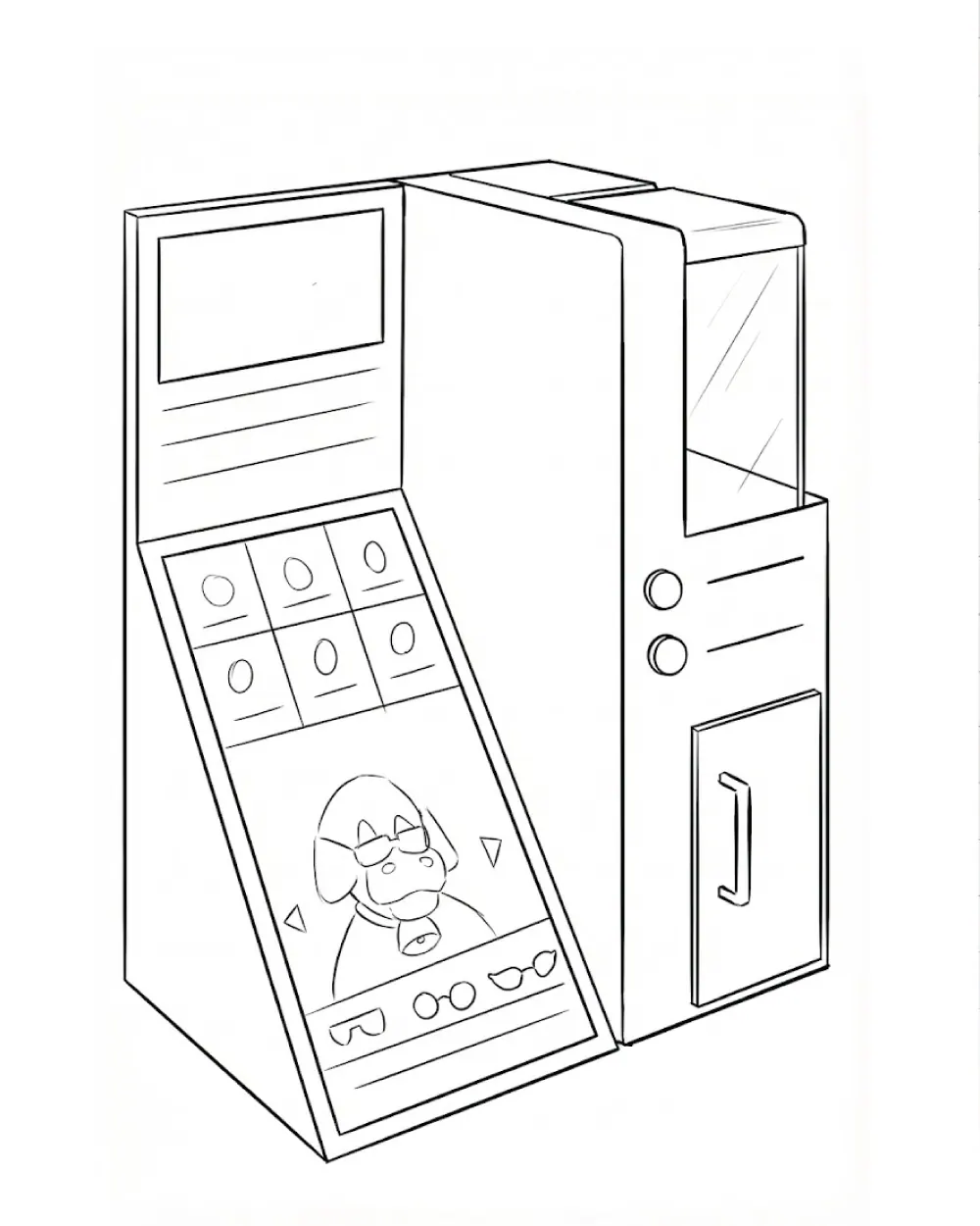 Refined concept sketch with simplified body and clearer prize chamber