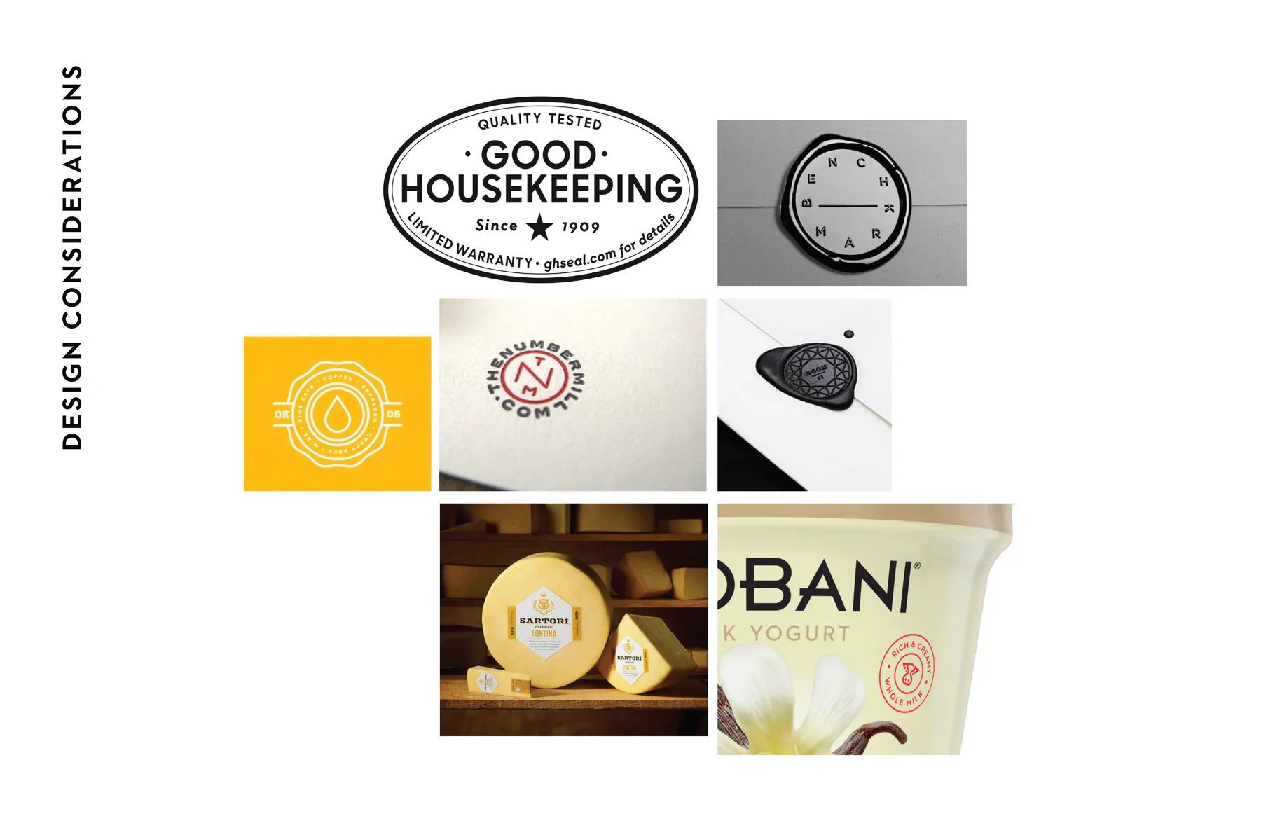 Whole milk quality seal and stamp references for package credibility cues