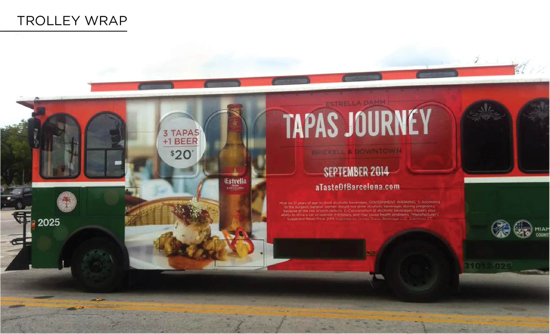 Estrella Damm Tapas Journey trolley wrap concept