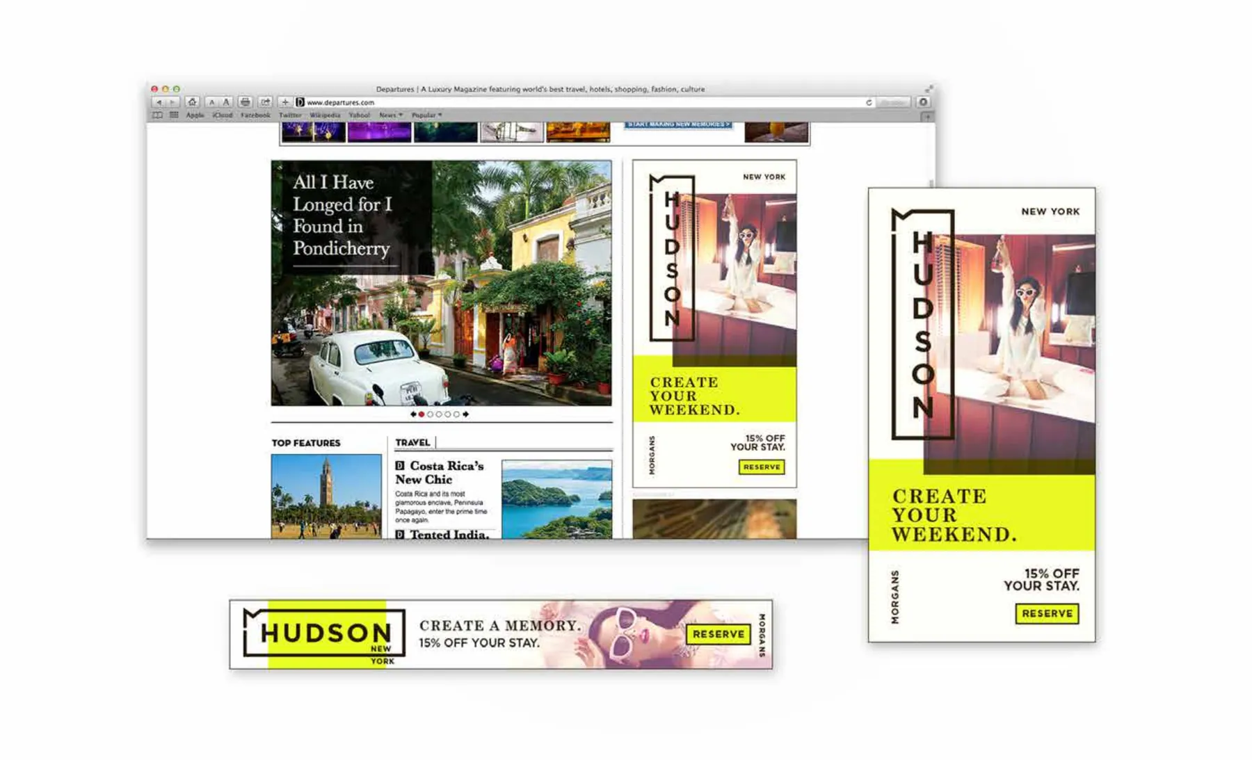 Framed Morgans identity applied across responsive website, mobile, advertising, and social touchpoints