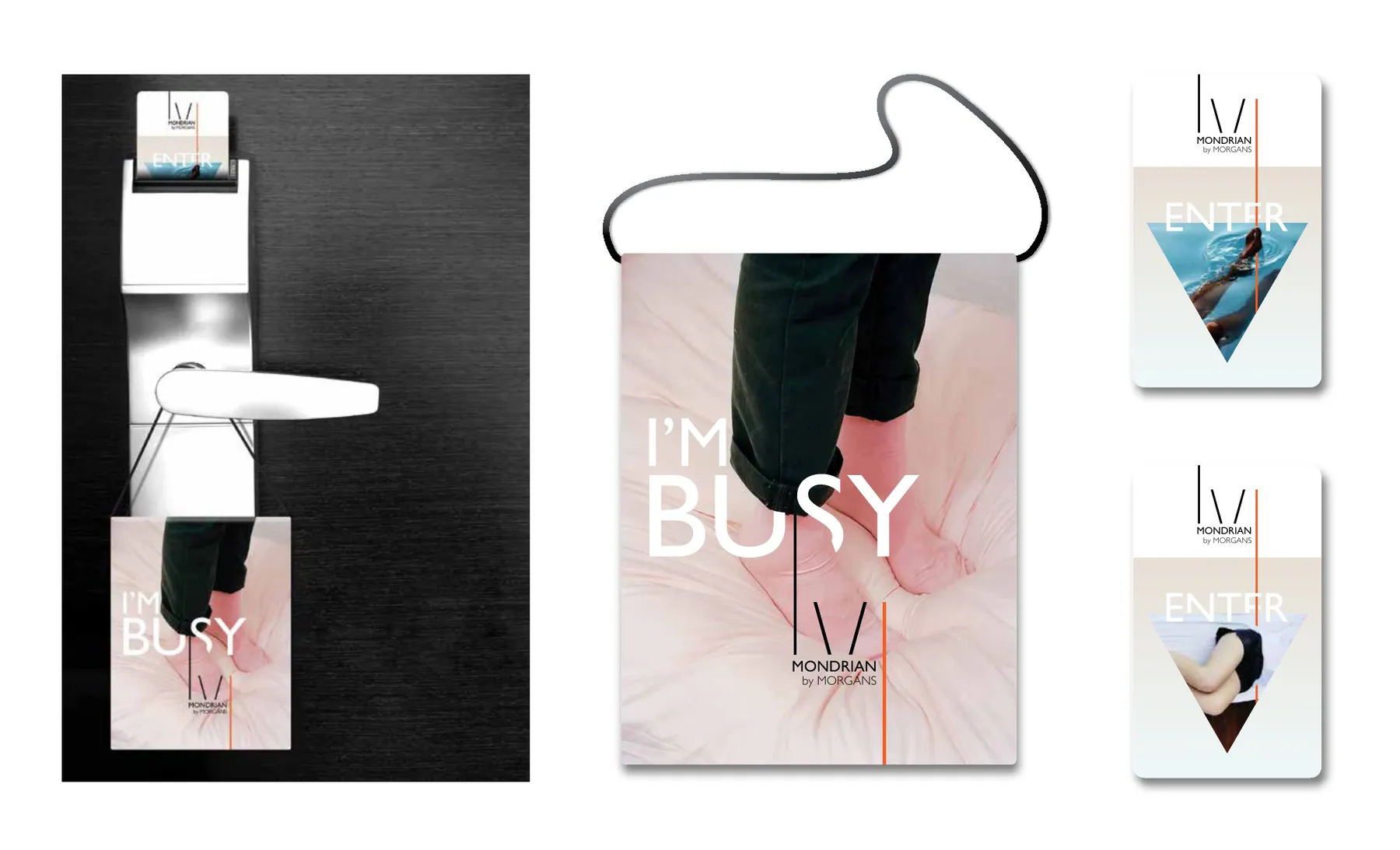 Line-based Morgans system extended into hanging tags, signage, and guest touchpoints