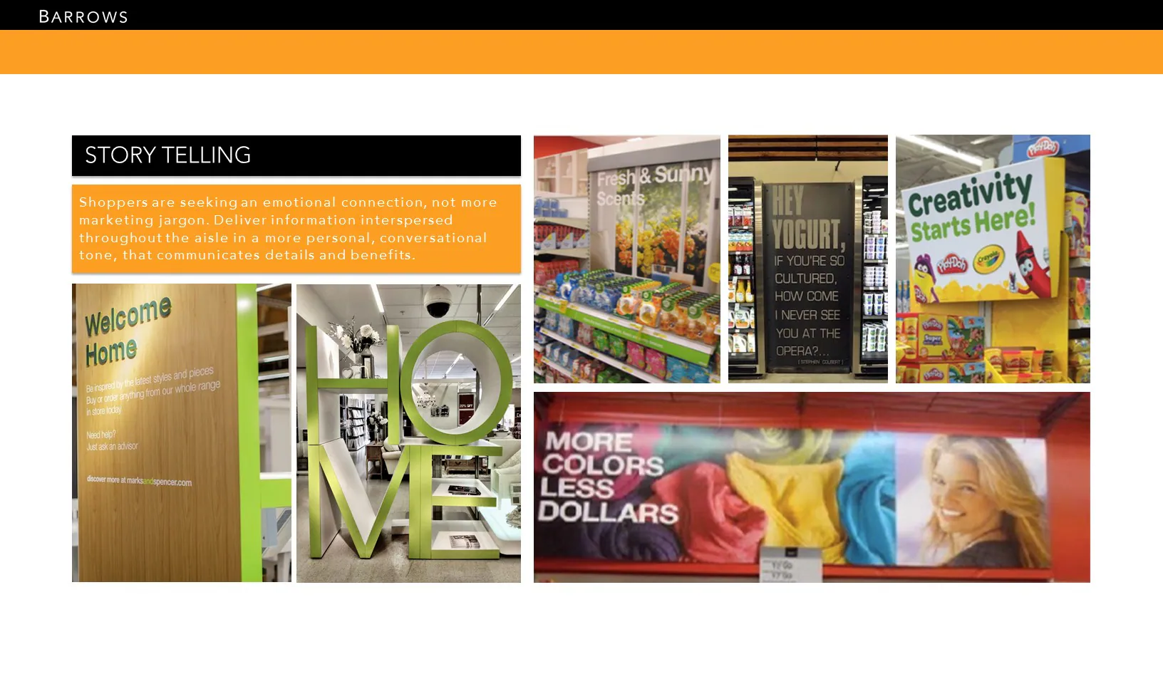 Storytelling research showing how retail brands turn product categories into project inspiration